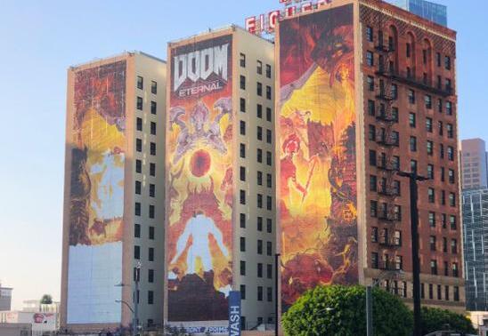 《毁灭战士：永恒》E3宣传广告占满三栋楼